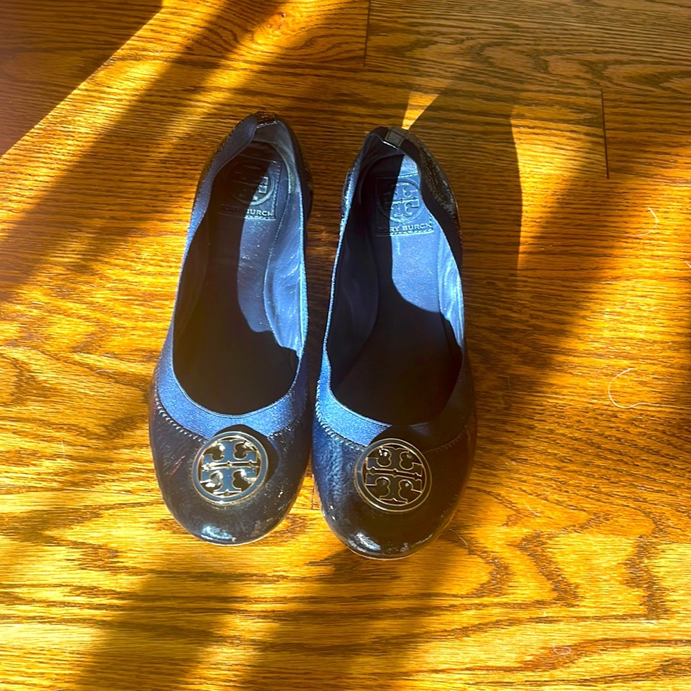 Tory Burch, size 10 navy ballet flats